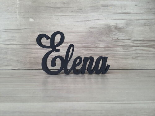 Nome de Mesa em mdf - Linha Ls - Elena - 10 cm