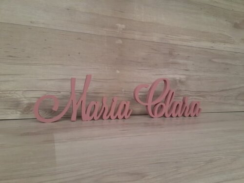 Nome De Mesa Em Mdf - Linha Ls - Maria Clara 10 Cm