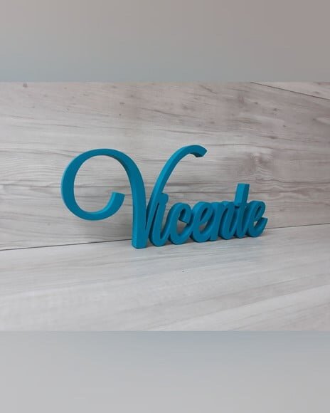 Nome de Mesa em mdf - Linha Ls - Vicente - 13 cm