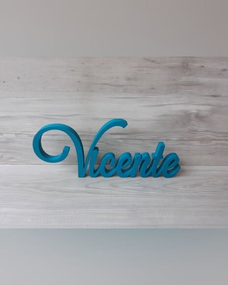 Nome de Mesa em mdf - Linha Ls - Vicente - 13 cm