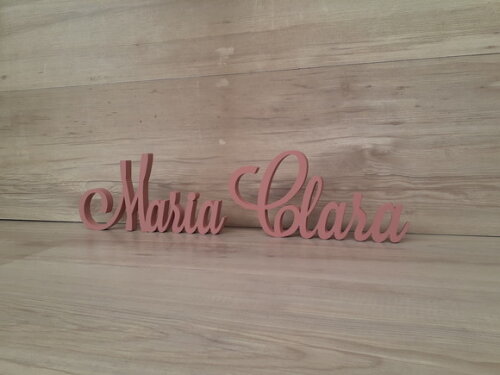 Nome De Mesa Em Mdf - Linha Ls - Maria Clara 10 Cm