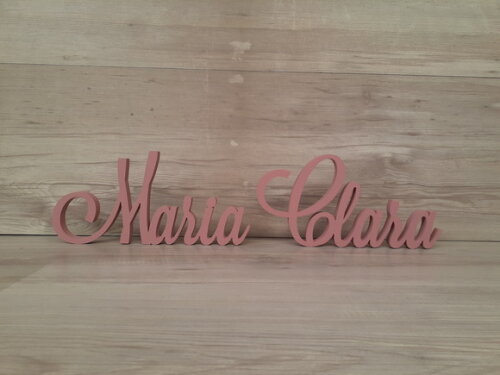 Nome De Mesa Em Mdf - Linha Ls - Maria Clara 10 Cm