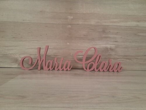 Nome De Mesa Em Mdf - Linha Ls - Maria Clara 10 Cm