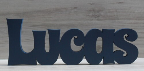 Nome de Mesa em mdf - Linha Sr - Lucas 10 cm