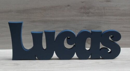 Nome de Mesa em mdf - Linha Sr - Lucas 10 cm
