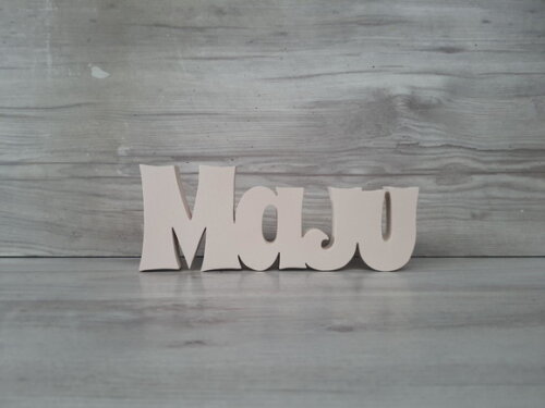 Nome de Mesa em mdf - Linha Sr - Maju - 10 cm