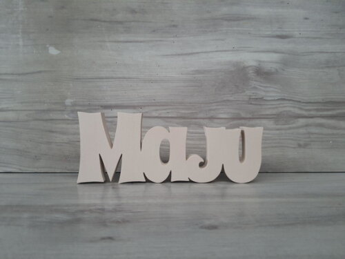 Nome de Mesa em mdf - Linha Sr - Maju - 10 cm