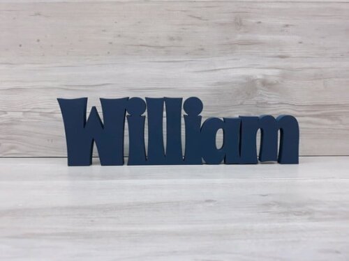 Nome de Mesa em mdf - Linha Sr - William 10 cm