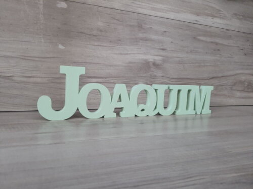 Nome de Mesa em mdf - Mod Bk - Joaquim 10 cm