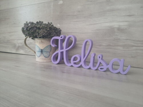 Nome de Mesa em mdf - Mod Dx - Helisa - 10 cm
