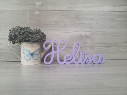 Nome de Mesa em mdf - Mod Dx - Helisa - 10 cm
