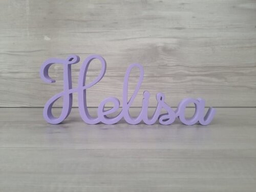 Nome de Mesa em mdf - Mod Dx - Helisa - 10 cm