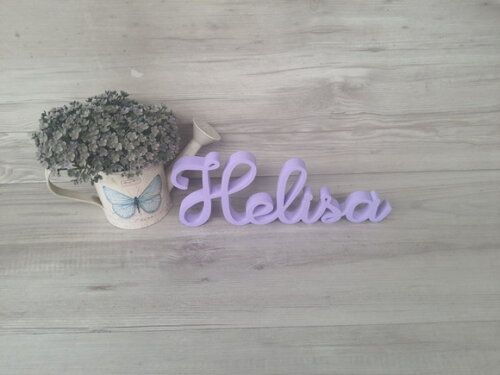 Nome de Mesa em mdf - Mod Dx - Helisa - 10 cm
