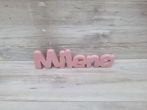 Nome de Mesa em mdf - Mod Pk Vazado Coração - Milena 10 cm