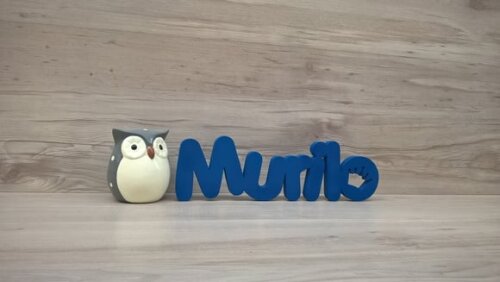 Nome de mesa em MDF - Mod PK Vazado Coroa - Murilo 10 cm