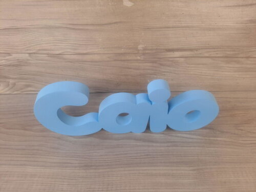 Nome de Mesa em mdf - Mod Pk Vazado Padrão - Caio 10 cm