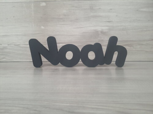 Nome de Mesa em mdf - Mod Pk Vazado Padrão - Noah 10 cm