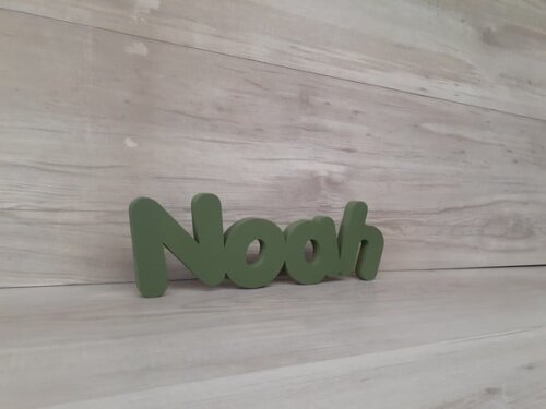 Nome De Mesa Em Mdf - Mod Pk Vazado Padrão - Noah 10 Cm