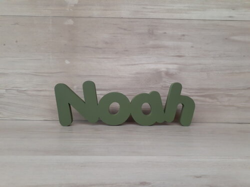 Nome De Mesa Em Mdf - Mod Pk Vazado Padrão - Noah 10 Cm