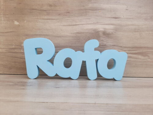 Nome de Mesa em mdf - Mod Pk Vazado Padrão - Rafa 10 cm