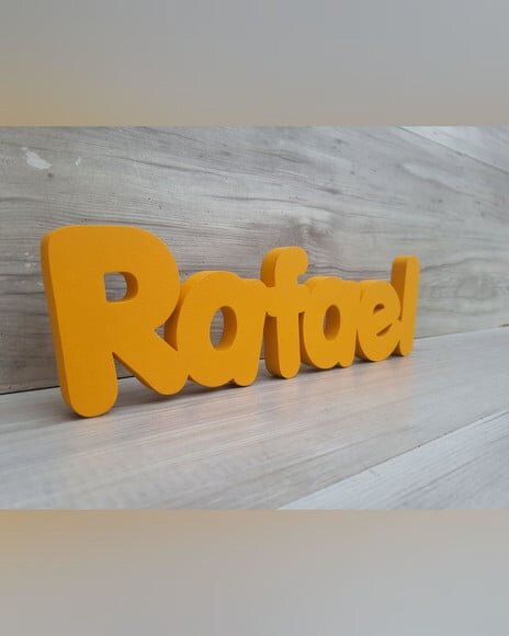 Nome de Mesa em mdf - Mod Pk Vazado Padrão - Rafael 10 cm