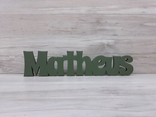 Nome de Mesa em mdf - Mod Sr - Matheus 10 cm