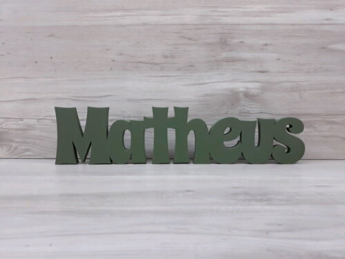 Nome de Mesa em mdf - Mod Sr - Matheus 10 cm