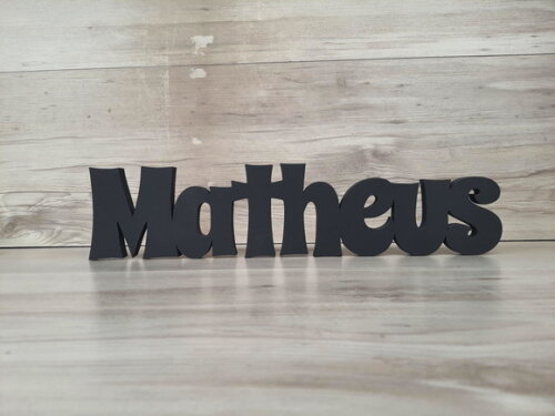 Nome de Mesa em mdf - Mod Sr - Matheus 10 cm
