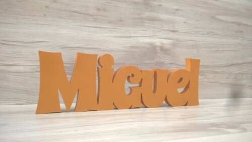 Nome de Mesa em mdf - Mod Sr - Miguel 10 cm
