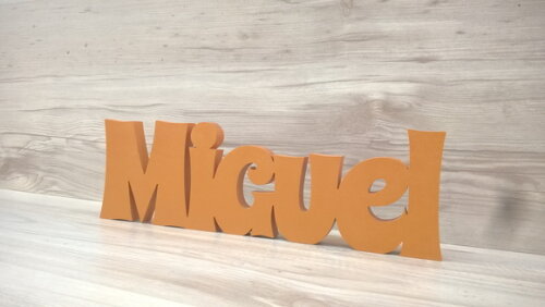 Nome de Mesa em mdf - Mod Sr - Miguel 10 cm