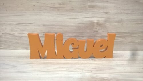 Nome de Mesa em mdf - Mod Sr - Miguel 10 cm