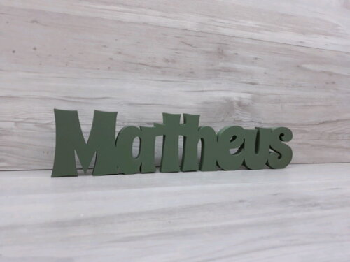 Nome de Mesa em mdf - Mod Sr - Matheus 10 cm