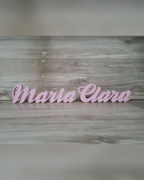 Nome de Mesa em mdf - Modelo Clássico - Maria Clara 10 cm