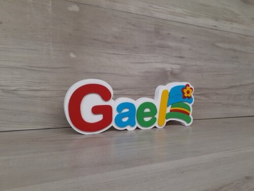 Nome De Mesa Em Mdf - Tema Patati E Patatá - Gael 10 Cm