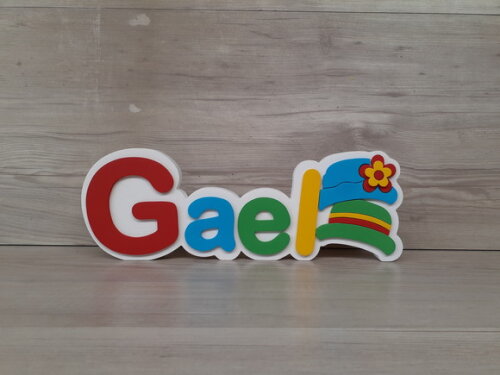Nome De Mesa Em Mdf - Tema Patati E Patatá - Gael 10 Cm