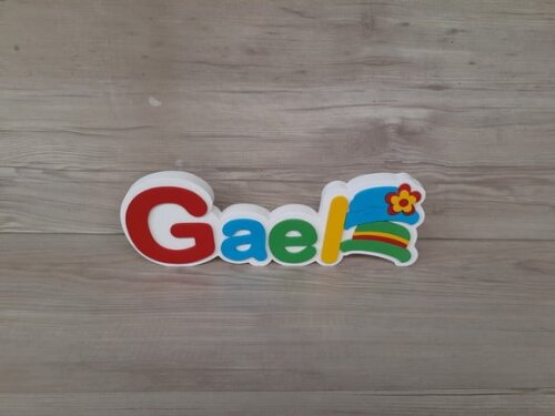 Nome De Mesa Em Mdf - Tema Patati E Patatá - Gael 10 Cm