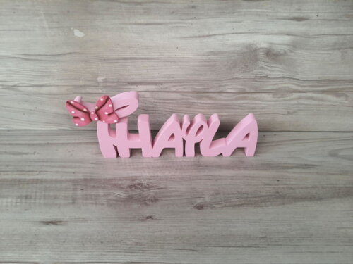 Nome de Mesa em mdf Disney Minnie - Thayla - 10 cm