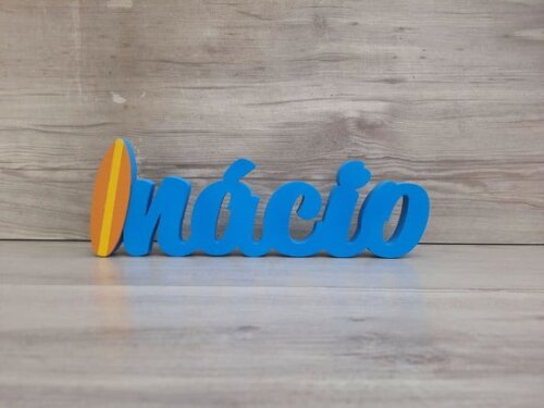 Nome de Mesa em mdf Modelo Surf - Inácio
