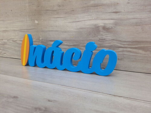 Nome de Mesa em mdf Modelo Surf - Inácio