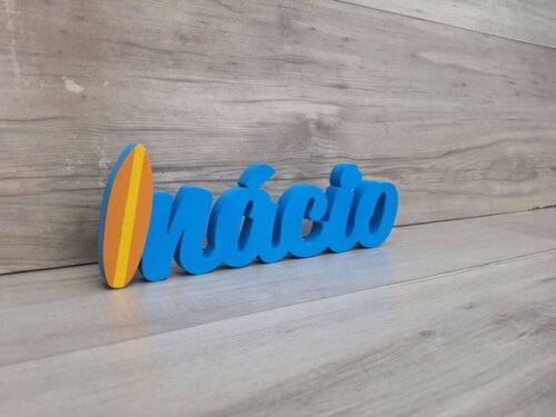 Nome de Mesa em mdf Modelo Surf - Inácio