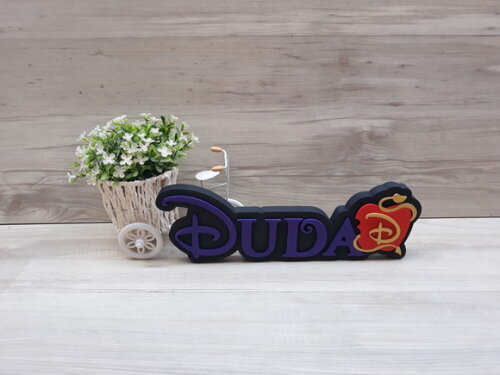 Nome de Mesa Festa Disney DESCENDENTES - Duda - 10 cm