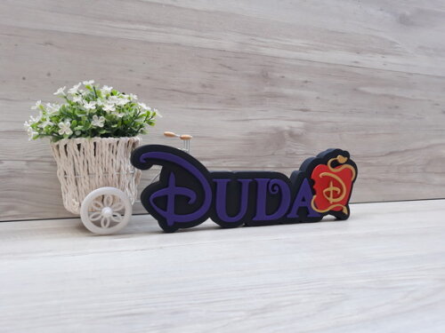 Nome de Mesa Festa Disney DESCENDENTES - Duda - 10 cm