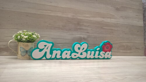 Nome de Mesa Festa Havaiana - Ana Luísa - 12 cm