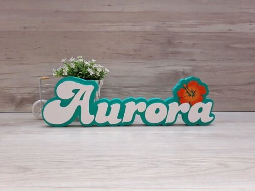 Nome de Mesa Festa Havaiana - Aurora - 12 cm
