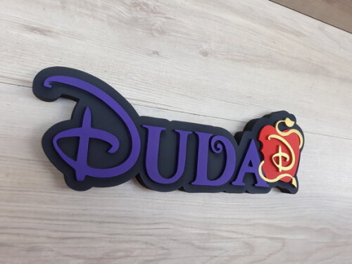 Nome de Mesa Festa Disney DESCENDENTES - Duda - 10 cm