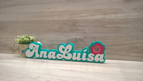 Nome de Mesa Festa Havaiana - Ana Luísa - 12 cm
