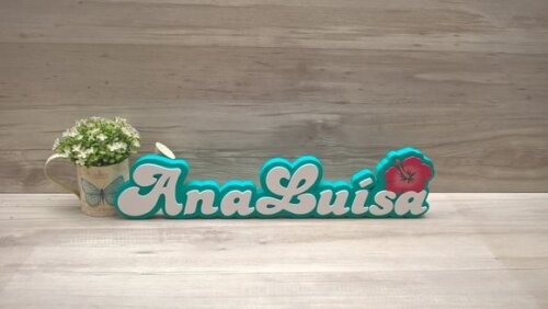 Nome de Mesa Festa Havaiana - Ana Luísa - 12 cm