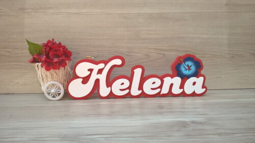 Nome de Mesa Festa Havaiana - Helena - 12 cm