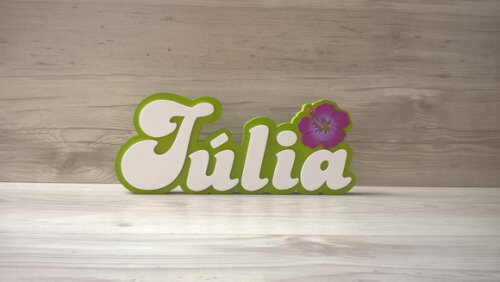 Nome de Mesa Festa Havaiana - Júlia - 12 cm