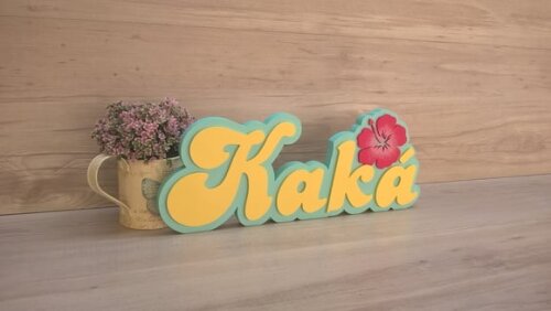 Nome de Mesa Festa Havaiana - Kaká - 15 cm